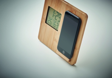Logo trade promotional product photo of: Bamboo weather station 10W